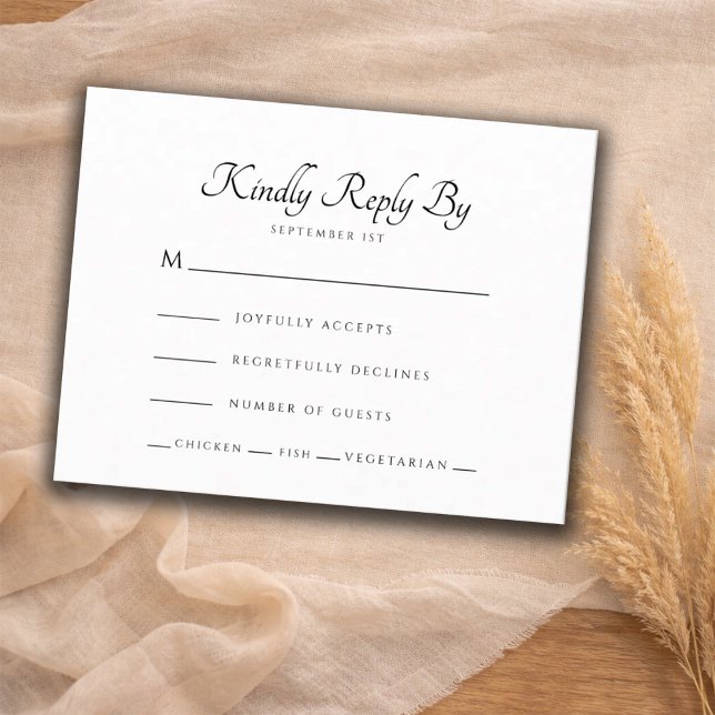 Modern Wedding RSVP Card (Creator Uploaded)