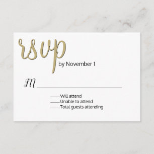 Modern Wedding RSVP Card