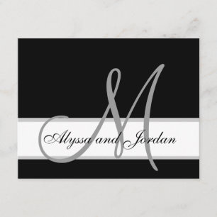 Modern Wedding RSVP Card Monogram Names