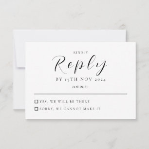 Modern Wedding RSVP Card Sleek and Minimalist