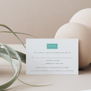 Modern Wedding RSVP Card w/ Meal Choice Pool
