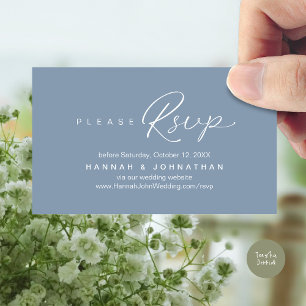 Modern Wedding RSVP online Website Enclosure Card