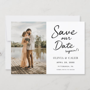Modern Wedding Save our Date Again Invitation