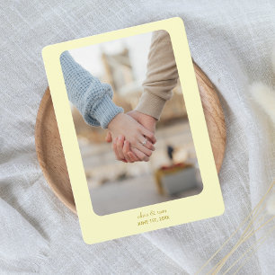 Modern Wedding SAVE THE DATE Butter Yellow