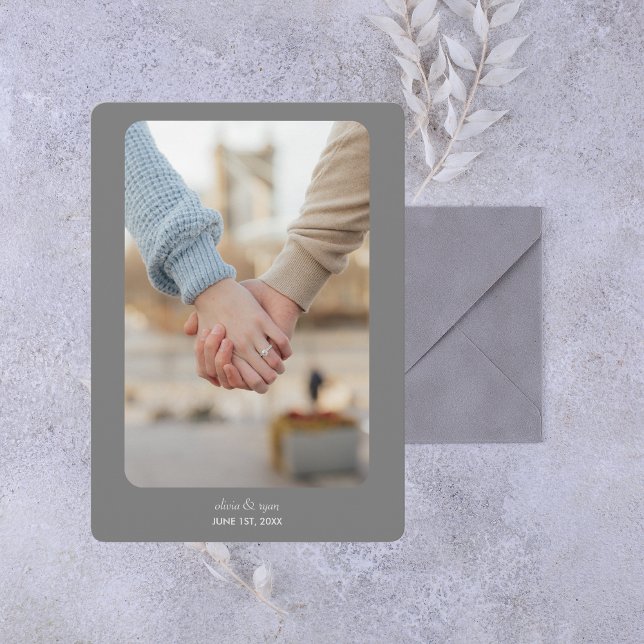 Modern Wedding | SAVE THE DATE | Dark Silver (Creator Uploaded)