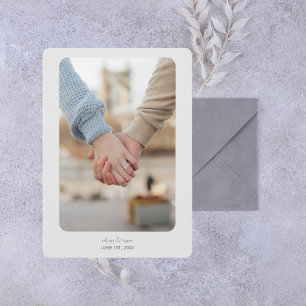Modern Wedding   SAVE THE DATE   Light Silver