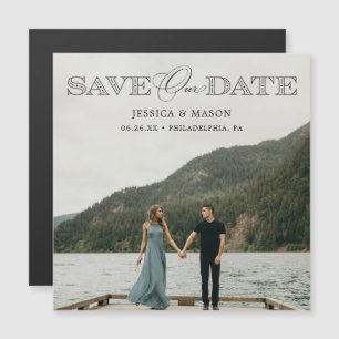 Modern Wedding Save The Date Magnets with Photo