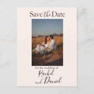 Modern Wedding Save the Date Photo Postcard