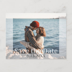 Modern Wedding Save the Date Photo Postcard