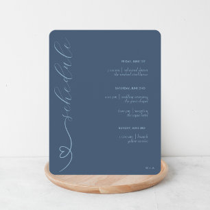 Modern Wedding   Schedule & Details   Dark Blue Enclosure Card