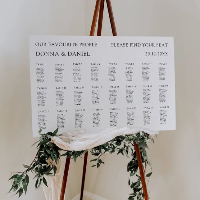 Modern Wedding Seating Chart Template (Modern Wedding Seating Chart Template)