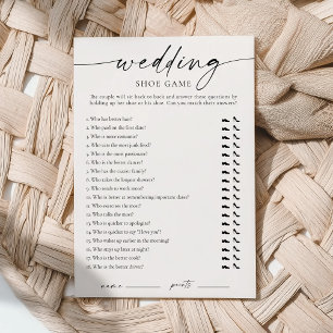 Modern Wedding Shoe Game Invitation
