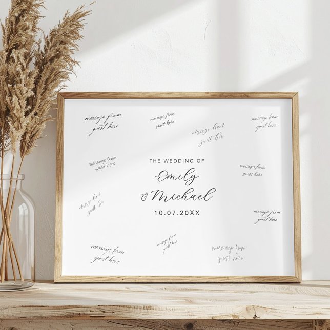 Modern Wedding Signature Guest Book Poster (Creator Uploaded)