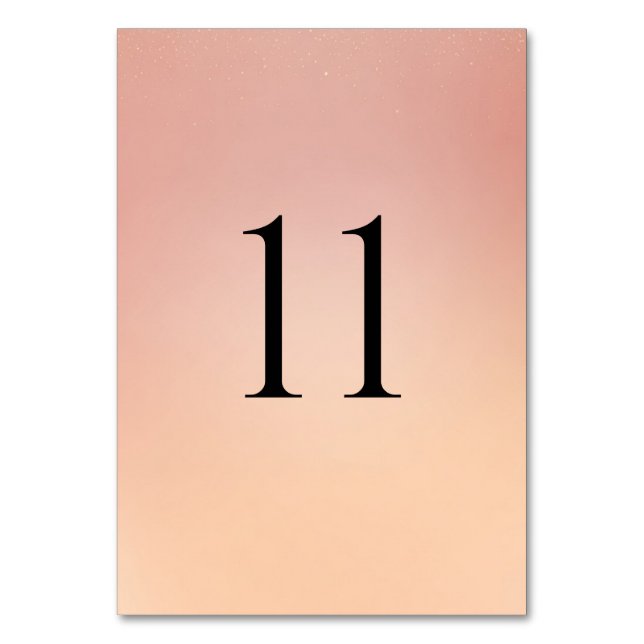 Modern Wedding Table Numbers (1–20) (Front)