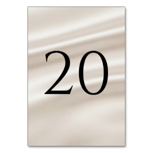 Modern Wedding Table Numbers (1–20)