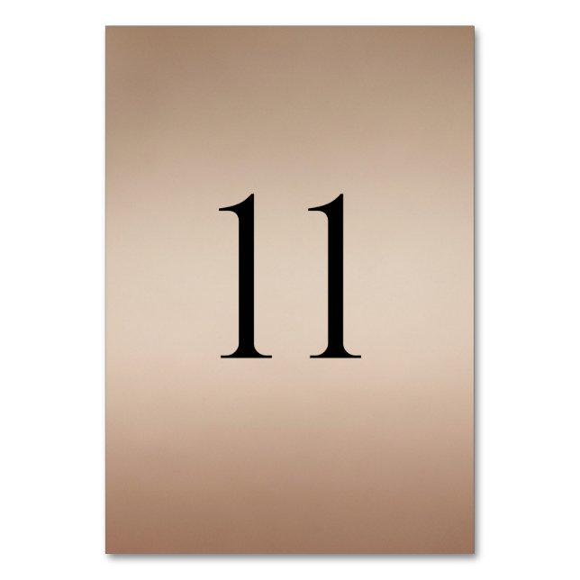 Modern Wedding Table Numbers (1–20) (Front)