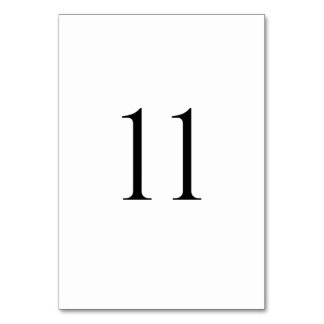 Modern Wedding Table Numbers (1–20)