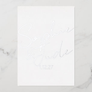 Modern Wedding Template Silver