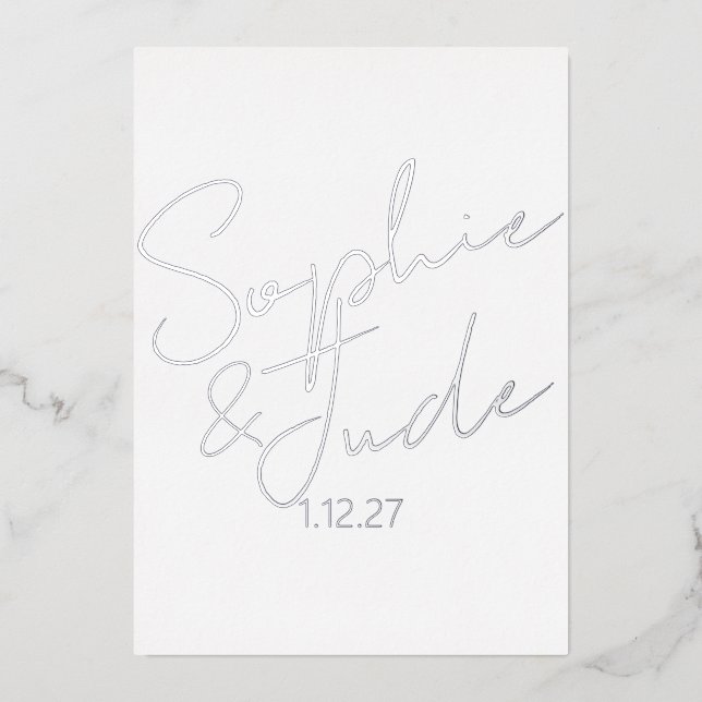 Modern Wedding Template Silver (Front)