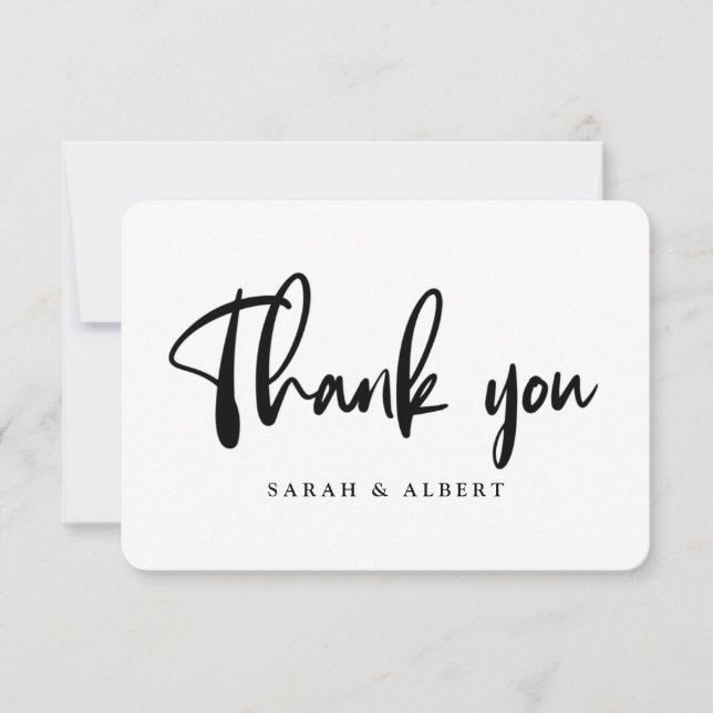 Modern Wedding thank you card (Front)