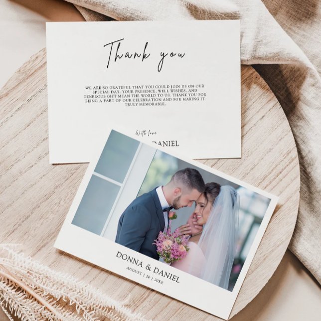 Modern Wedding Thank You Card (Modern Wedding Thank You Card)