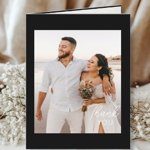 Modern Wedding Thank You Card 3 Photos