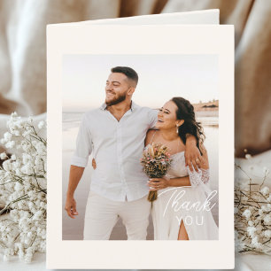 Modern Wedding Thank You Card 3 Photos