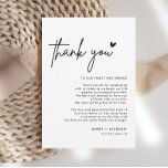 Modern Wedding Thank You Note Menu Cards<br><div class="desc">Modern Wedding Thank You Note Menu Cards</div>