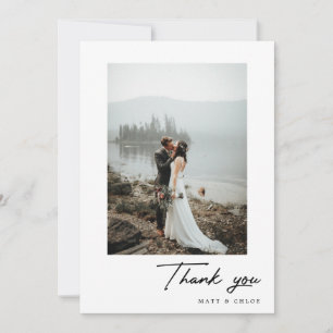 Modern Wedding Thank You Photo Card