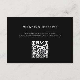 Modern Wedding Website QR Code Card