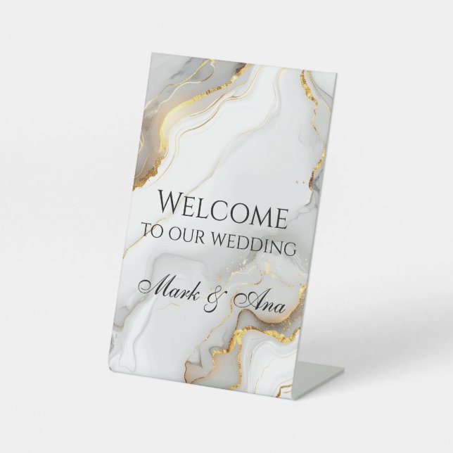 Modern Wedding Welcome Sign (Front)