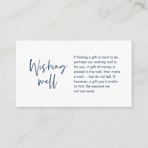 Modern Wedding Wishing Well, Gift of Money  Enclos Enclosure Card
