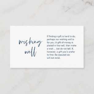 Modern Wedding Wishing Well, Gift of Money Enclosure Card