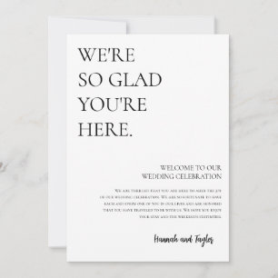 Modern Welcome Letter & Timeline Wedding Card