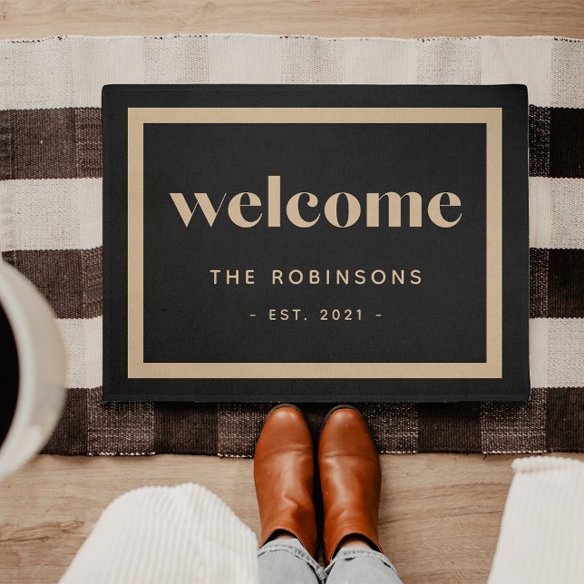 Modern Welcome | Personalised Doormat (Creator Uploaded)