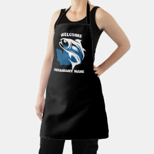 Modern welcome salmon Seattle Washington USA name Apron