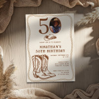 Modern Western Cowboy Boots 40 50 Photo Birthday