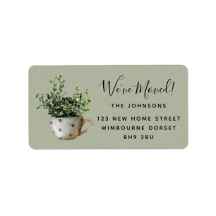 Modern We've Moved Address Label