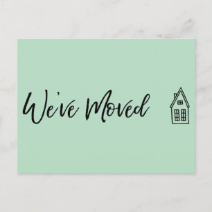 Modern We've Moved Little House Drawing Mint Postcard