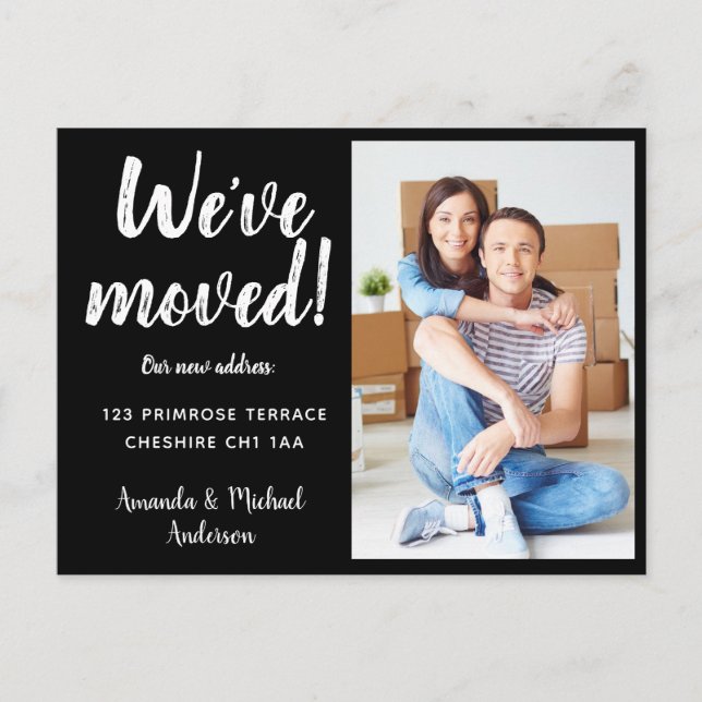 Modern We've Moved New Change of Address Photo Announcement Postcard (Front)