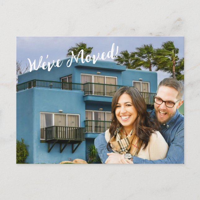 Modern We've Moved Photo New Address Announcement Postcard (Front)