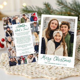 Modern What a Year in Review Family Photo Collage Holiday Card