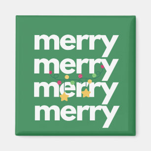 Modern Whimsical Christmas Magnet