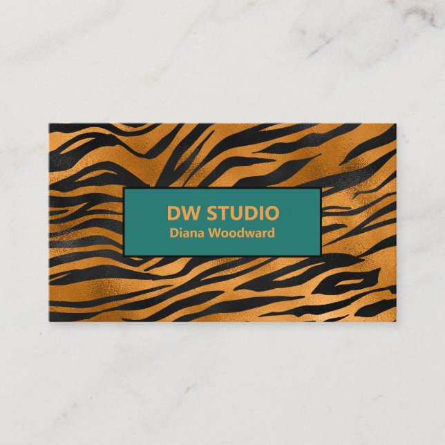 Modern Whimsical Girly Business Card (Front)