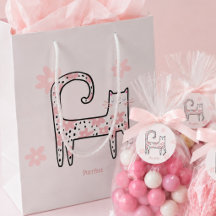 Modern Whimsical Pink Cat Purrfect Party