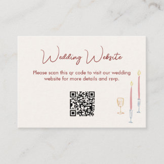 modern whimsical Wedding Website QR Code Enclosure