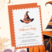 Modern Whimsical Witch Hat Halloween