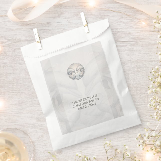 Modern Whimsy Dolphin Wedding Favour Bag (Clipped)
