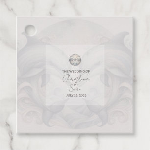 Modern Whimsy Dolphin Wedding Favour Tags