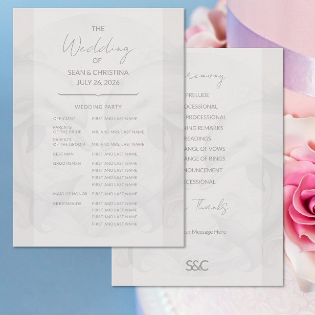 Modern Whimsy Dolphin Wedding Program  (Creator Uploaded)